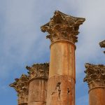 Colonnato a Jerash in Giordania